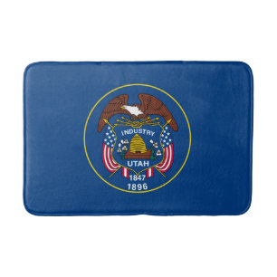 Utah State Flag Design Bath Mat