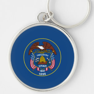 Utah State Flag Design Key Ring