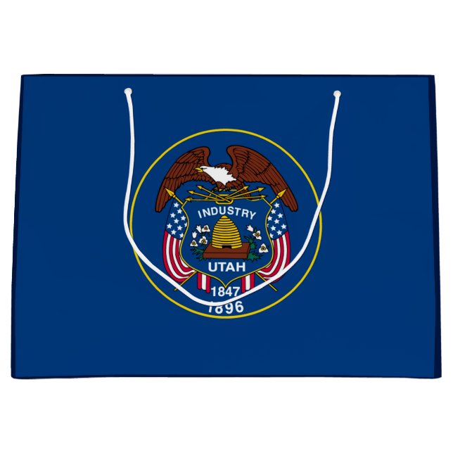 Utah State Flag Design Large Gift Bag (Front)