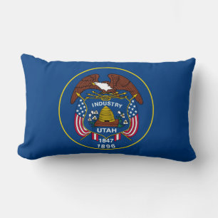 Utah State Flag Design Lumbar Cushion