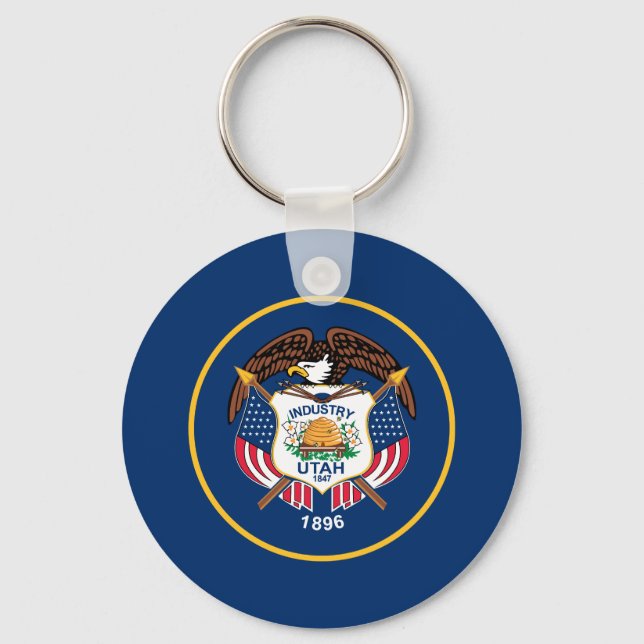 Utah State Flag Key Ring (Front)
