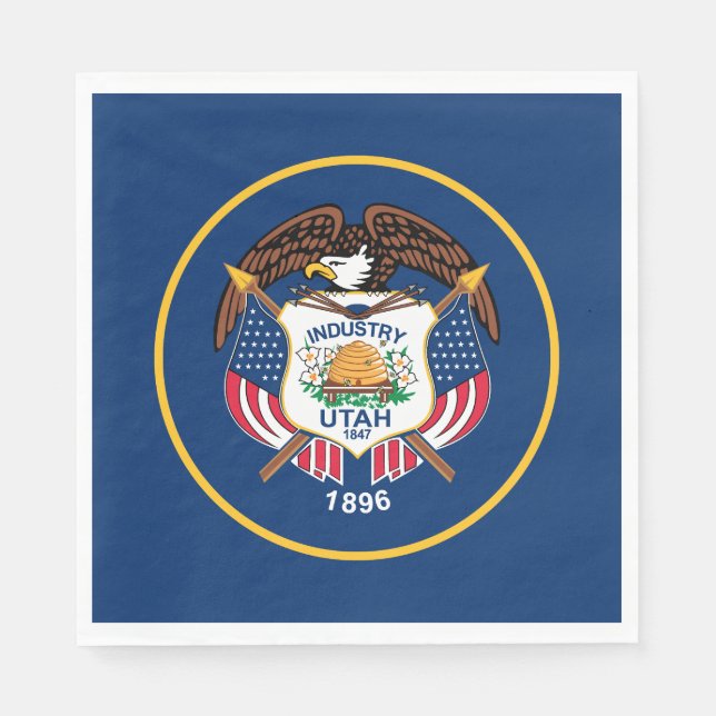 Utah State Flag Napkin (Front)