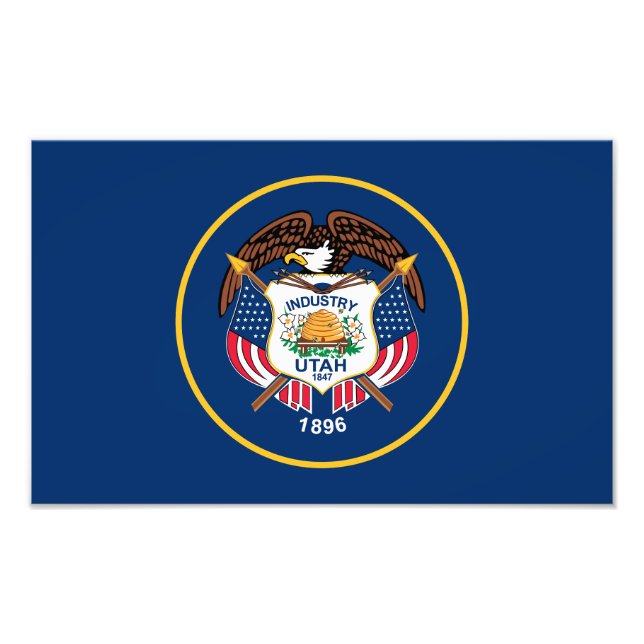 Utah State Flag Photo Print (Front)