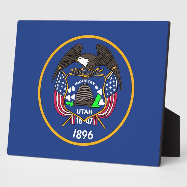 Utah State Flag Plaque (Side)