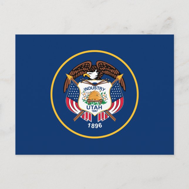 Utah State Flag Postcard (Front)
