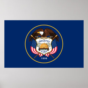Utah state flag poster