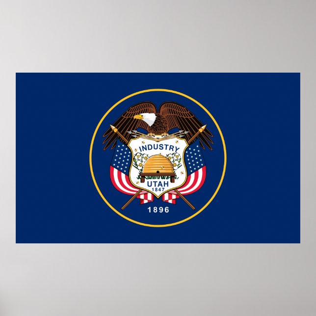 Utah state flag poster (Front)