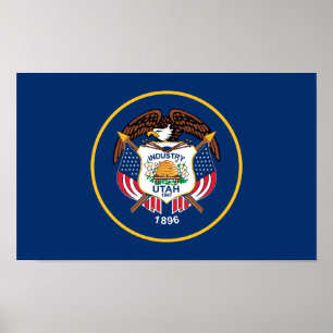 Utah State Flag Poster