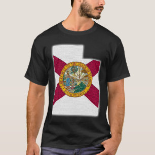 UTAH STATE MAP FLORIDA FL Flag Roots Men Women T-Shirt