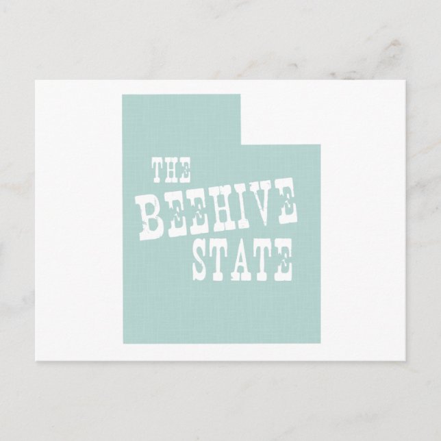 Utah State Motto Slogan Postcard (Front)