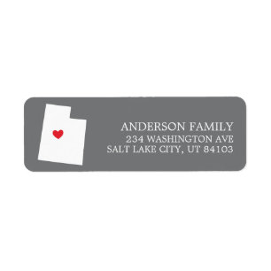 UTAH State   Moving Return Address Label