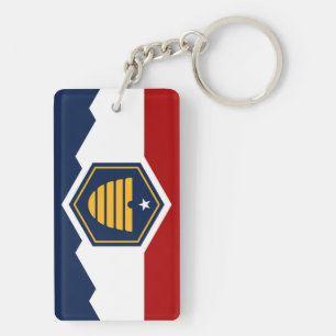 Utah state new flag symbol USA America Key Ring