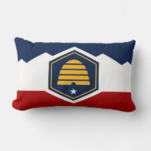 Utah state new flag symbol USA America Lumbar Cushion