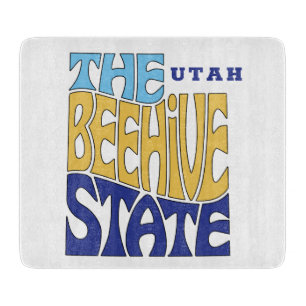 Utah State Nickname Word ArtCutting Board