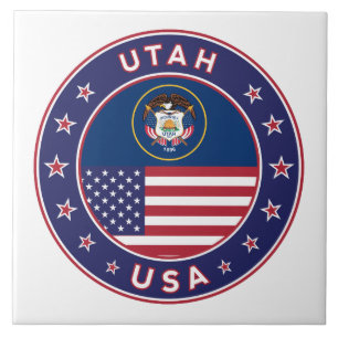 Utah sticker, phone case, tote bag, wall clock ceramic tile