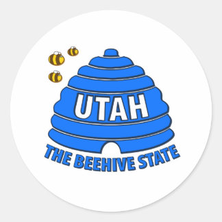 Utah: The Beehive State Classic Round Sticker