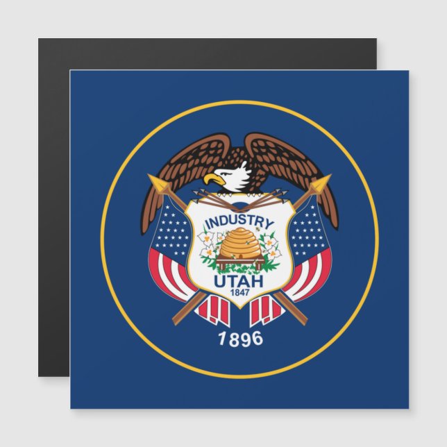 Utah: The Beehive State US Flag, Industry (Front/Back)