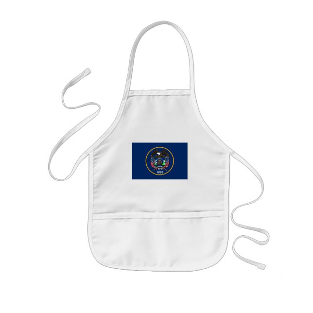 Utah: The Beehive State US Flag, Industry Kids Apron (Front)