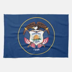 Utah: The Beehive State US Flag, Industry Tea Towel