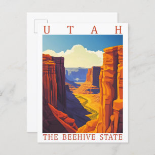 Utah the Beehive State USA Travel Place Postcard