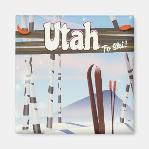 Utah to ski! magnet