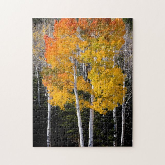 Utah, USA. Aspen Trees (Populus Tremuloides) 3 Jigsaw Puzzle (Vertical)