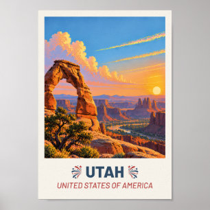 Utah USA – Vintage Travel Poster
