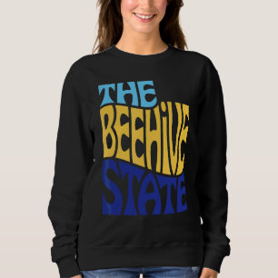 Utah Ut Us State Shape Motto Sweatshirt