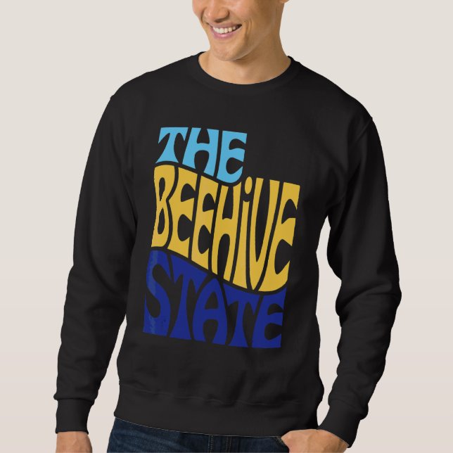 Utah Ut Us State Shape Motto Sweatshirt (Front)