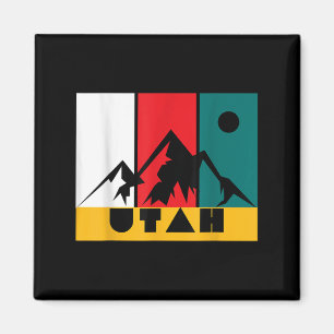Utah Vintage Logo - Park City Utah - Retro Skiing  Magnet