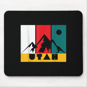 Utah Vintage Logo - Park City Utah - Retro Skiing Mouse Pad