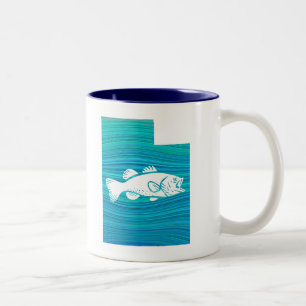 Utah Wave Fishing Two-Tone Coffee Mug