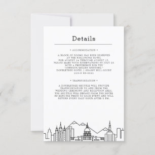Utah Wedding Guest Details Invitation