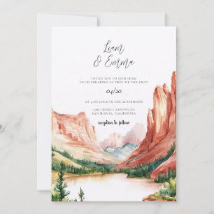 Utah Wedding Invitation Watercolor 