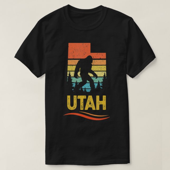 Utah with a Bigfoot  T-Shirt (Design Front)