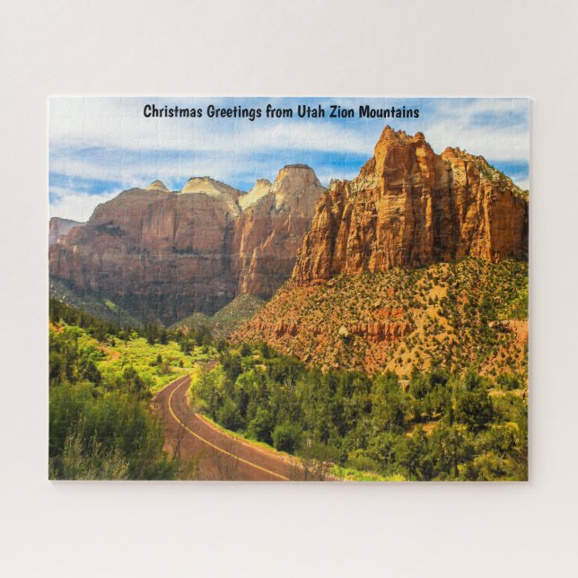 Utah Zion Mountains. Jigsaw Puzzle (Horizontal)
