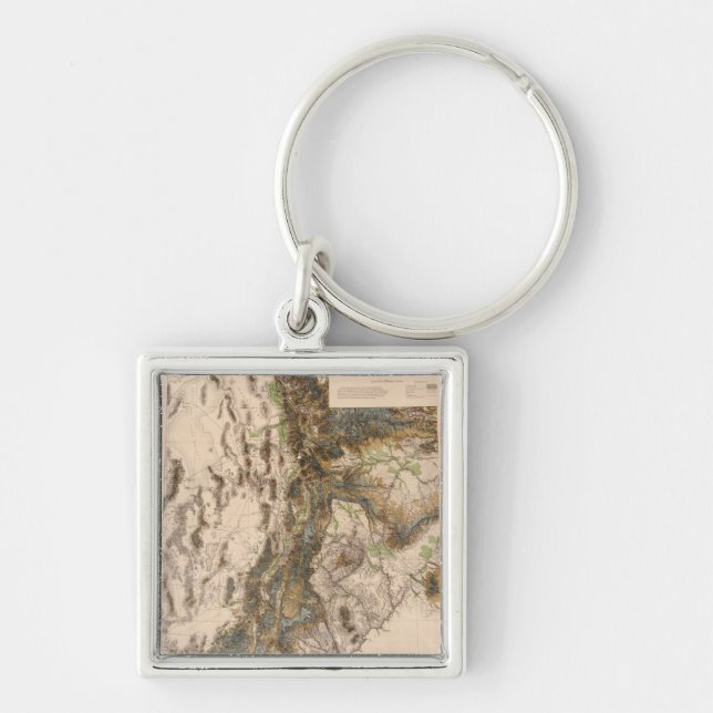 UtahPanoramic MapUtah Key Ring (Front)