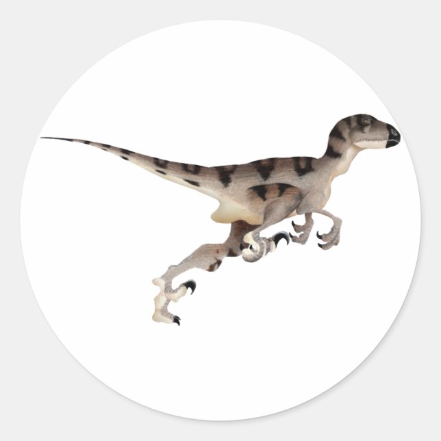 Utahraptor Classic Round Sticker (Front)