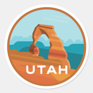 Utah's Delicate Arch Classic Round Sticker