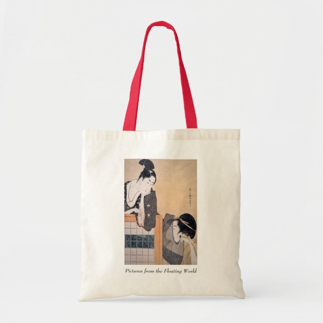 Utamaro Couple with Standing Screen Tote Bag (Front)