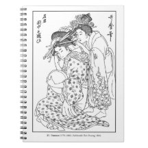 Utamaro Famous Hair Dressing Geisha Notebook