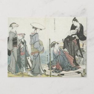 Utamaro Flowers Of The Four Seasons 1784 Art Postcard