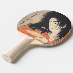 Utamaro’s Japanese Art custom ping pong paddle