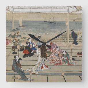 Utamaro’s Japanese Art wall clock