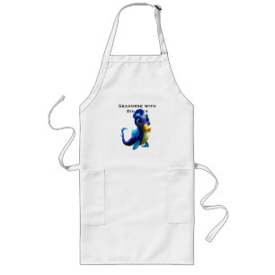 ute Black Baby Seahorse with Big Eyes – Adorable Long Apron