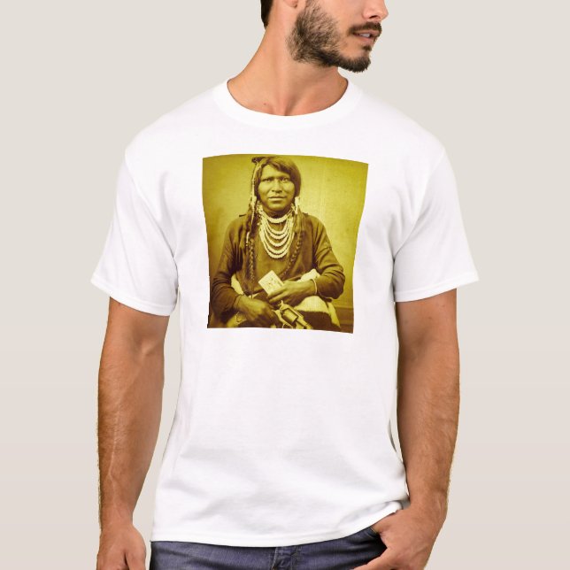 Ute Indian with Pistol Vintage T-Shirt (Front)