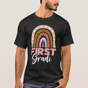 Ute Leopard Rainbow First Grade Teacher Back To Sc T-Shirt