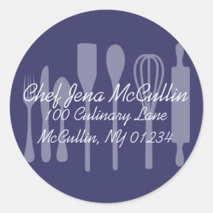 Utensil Address Label Stickers