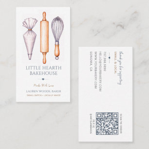 Utensils Baker Bakery Pastry Chef Business Card