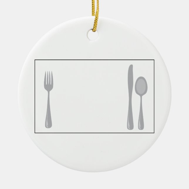 Utensils Ceramic Ornament (Front)